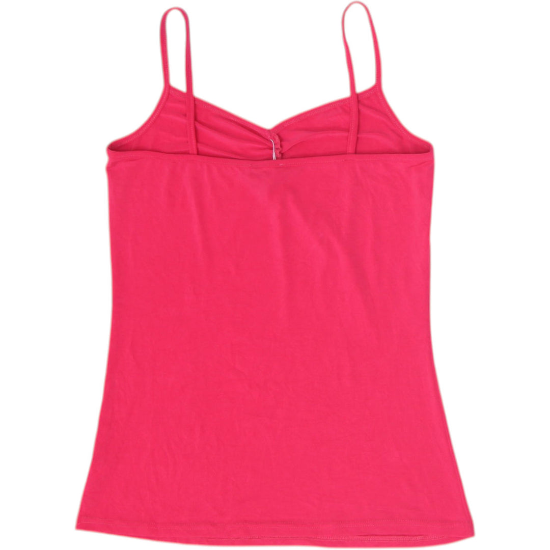 Y2K Ladies Le Chateau Tank Top Red Spaghetti Strap Polyester Size L