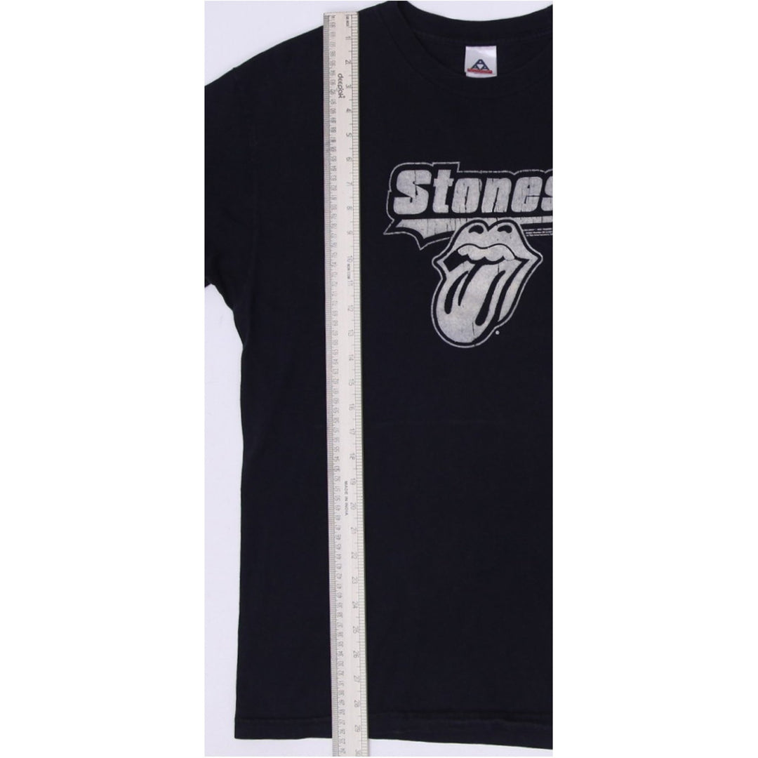Vintage Mens Alstyle Rolling Stones T-Shirt Black Graphic Band Logo