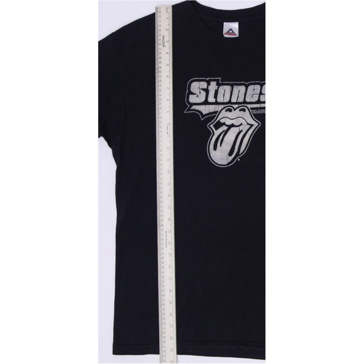 Vintage Mens Alstyle Rolling Stones T-Shirt Black Graphic Band Logo