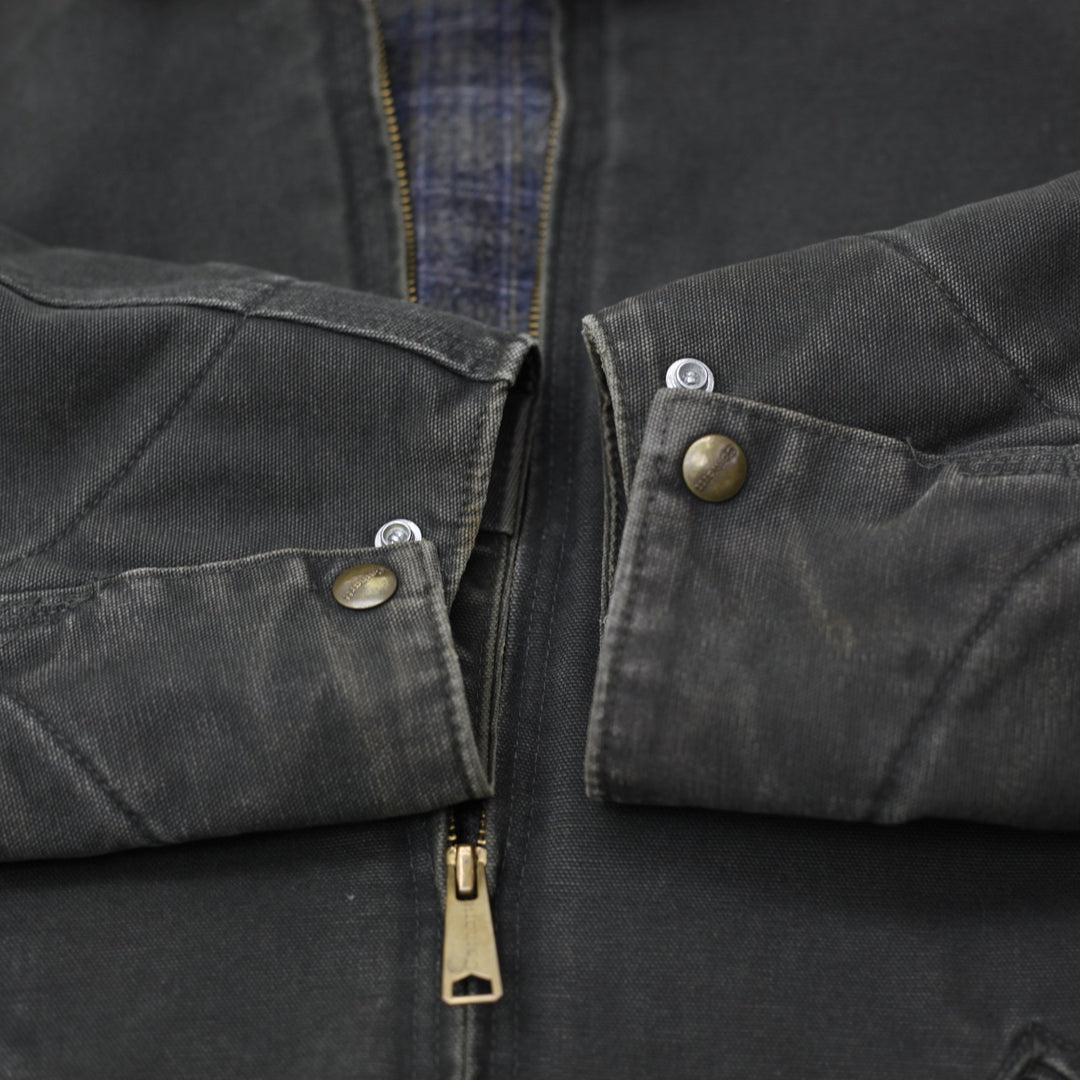 Vintage Mens Carhartt Detroit Jacket Green Workwear Canvas Full Zip | Migration_Jackets - View 6 | Fashion Rerun