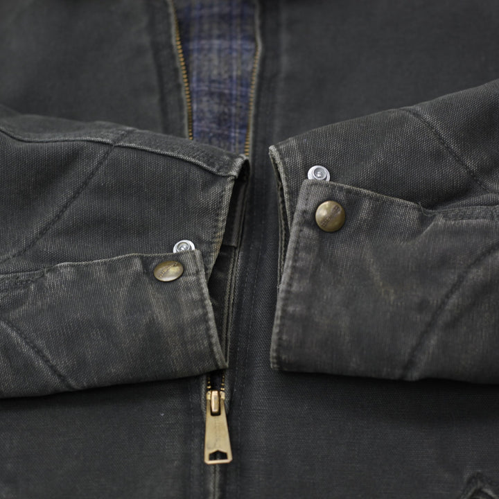 Vintage Mens Carhartt Detroit Jacket Green Workwear Canvas Full Zip | Migration_Jackets - View 6 | Fashion Rerun