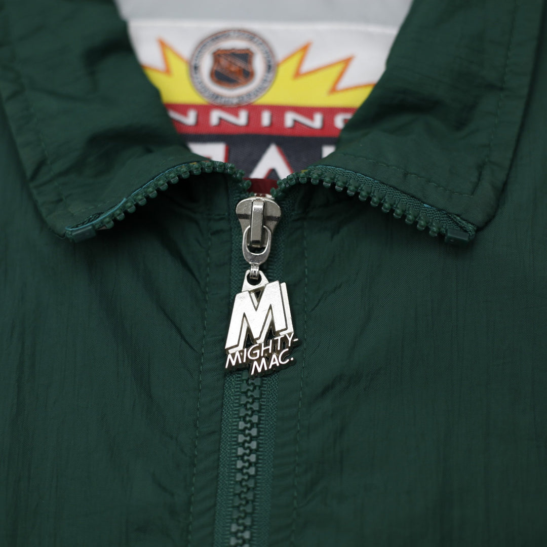 Vintage 1990s Anaheim Mighty Ducks Windbreaker Jacket Green Size XL