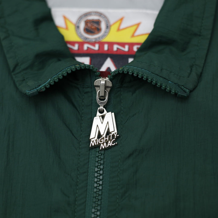 Vintage 1990s Anaheim Mighty Ducks Windbreaker Jacket Green Size XL