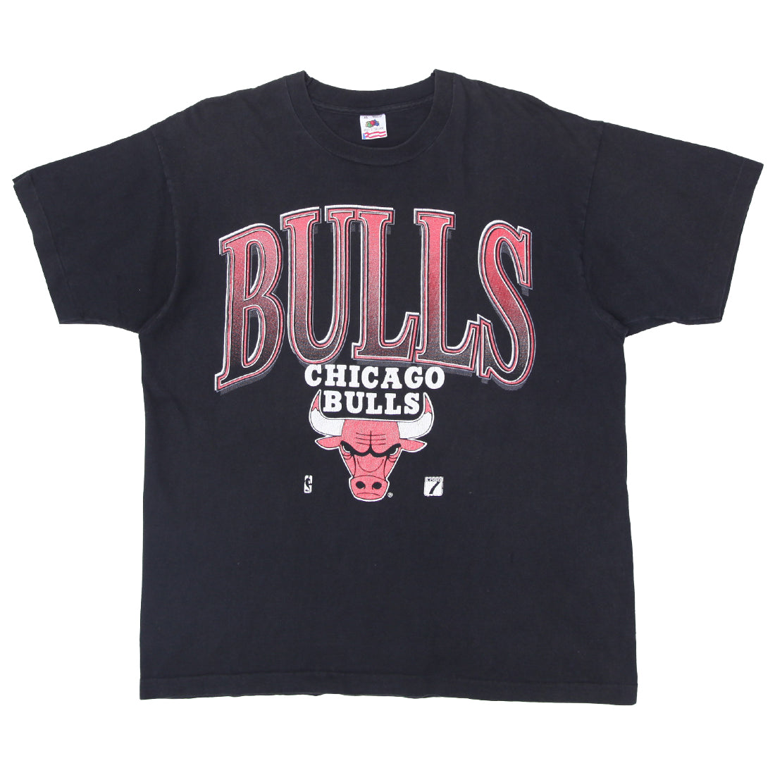 Shop Vintage NBA Chicago Bulls Logo 7 T-Shirt Single Stitch Made