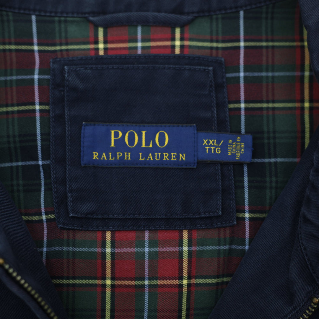 Mens Polo Ralph Lauren Navy Blue Full Zip Harrington Jacket XXL