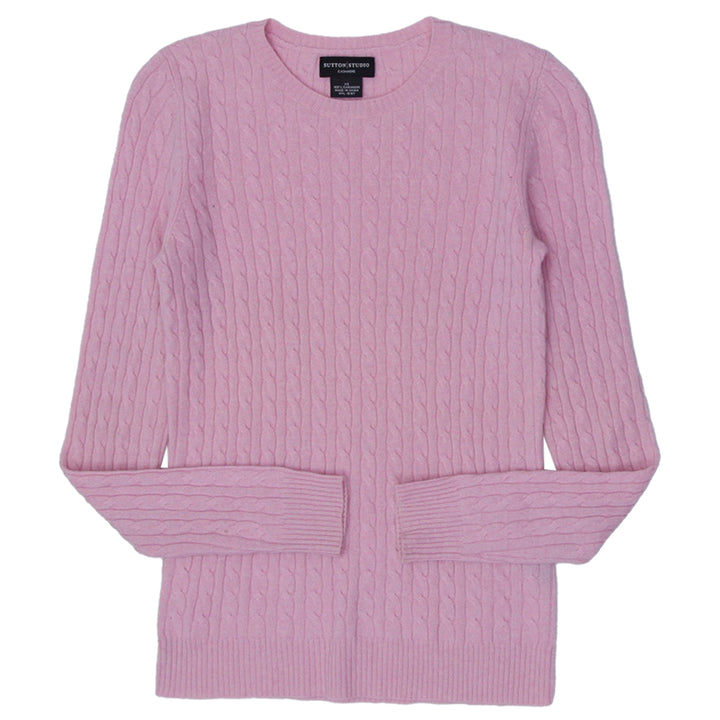 Ladies Sutton Studio 100% Cashmere Cable Knit Sweater