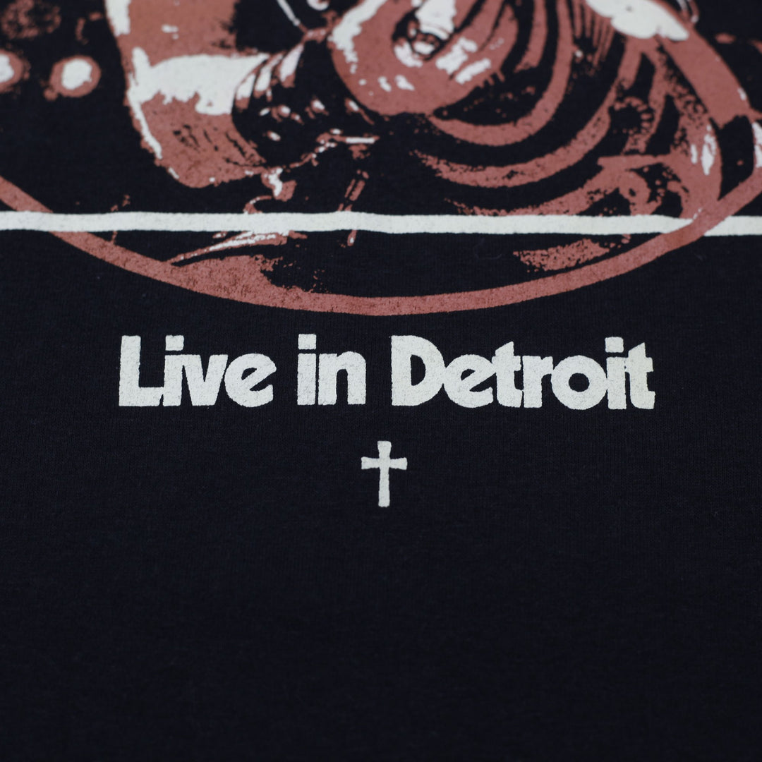 Mens Zakk Sabbath T-Shirt Black Graphic Live in Detroit Size XL