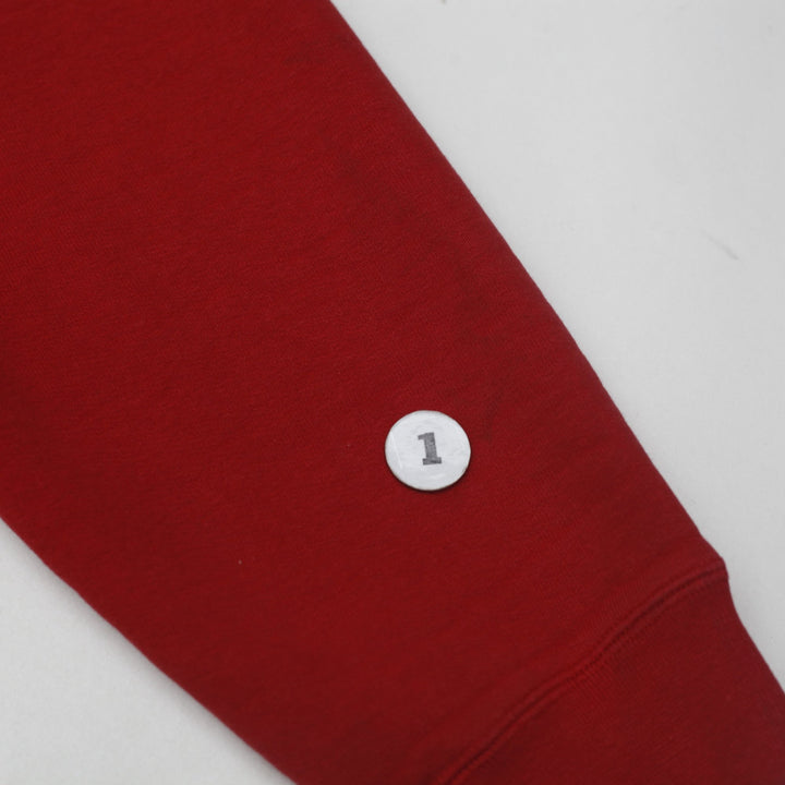 Vintage Mens Tommy Jeans Sweatshirt Red Crew Neck Cotton Blend XL | Migration_Sweatshirt - Detail View | Fashion Rerun