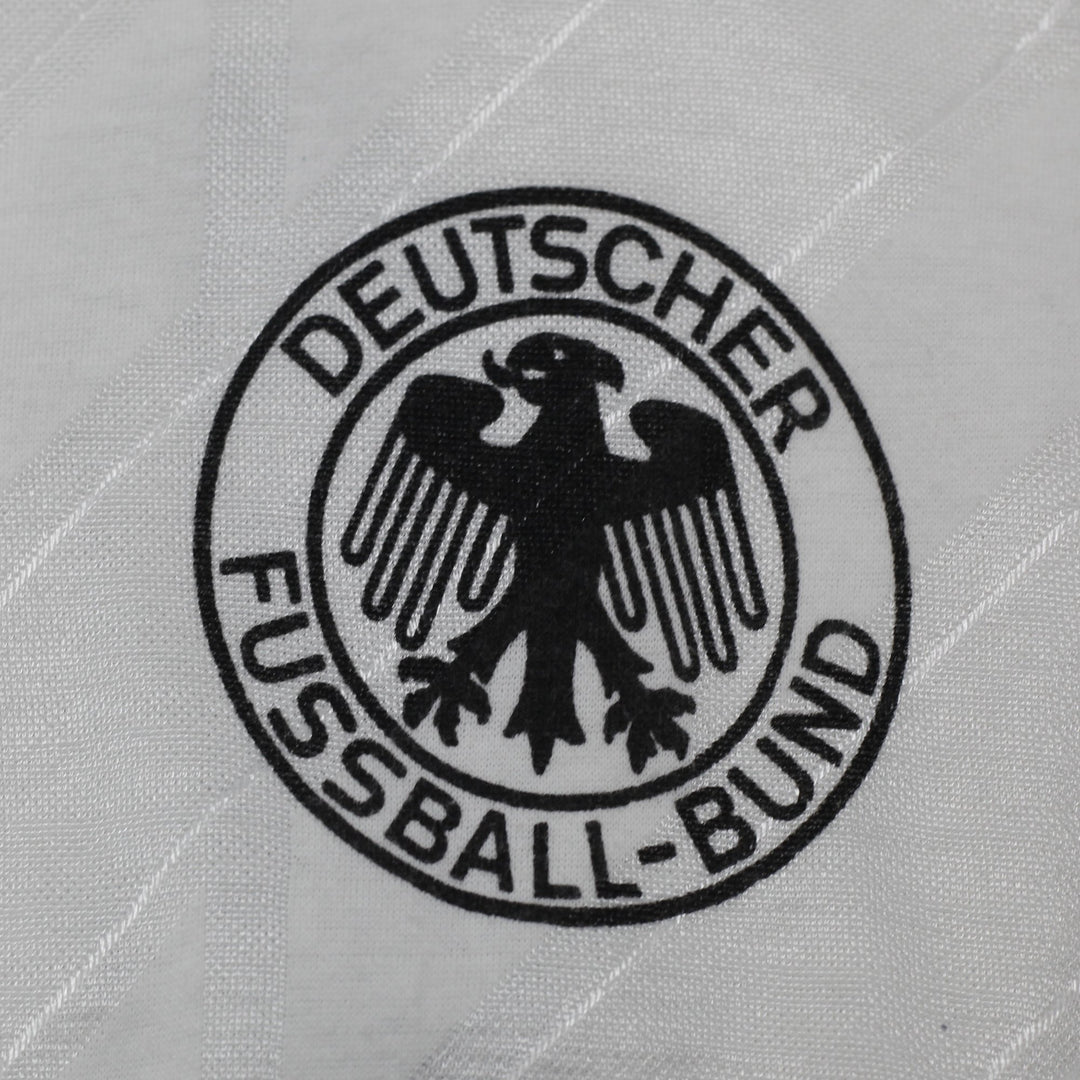 Vintage Adidas West Germany 1984-1986 Long Sleeve Football White Jersey L | Migration_Jerseys - Detail View | Fashion Rerun