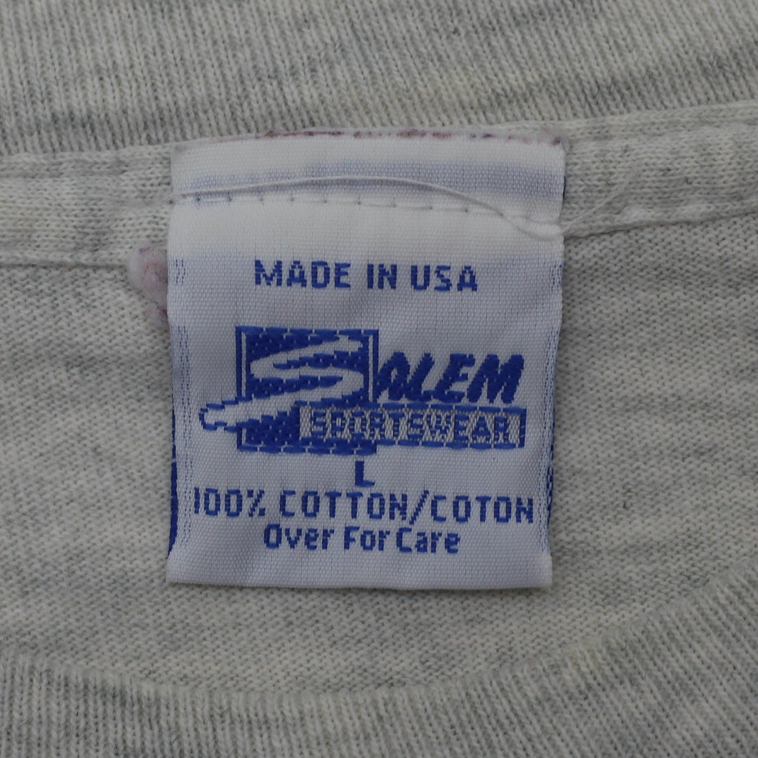 Vintage Mens Salem T-Shirt Gray Cleveland Browns NFL Graphic S.Stitch Size L
