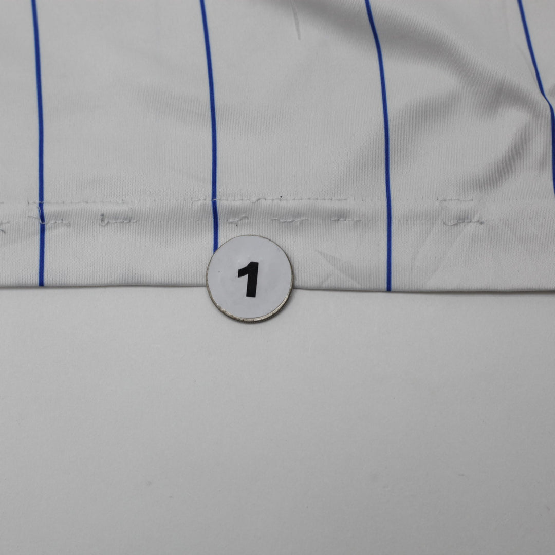 Mens Puma Italy Soccer Jersey White Pinstripe Dry Cell