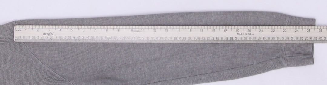 Mens Polo Ralph Lauren Sweater Gray 1/4 Zip Cotton Knitwear Size M