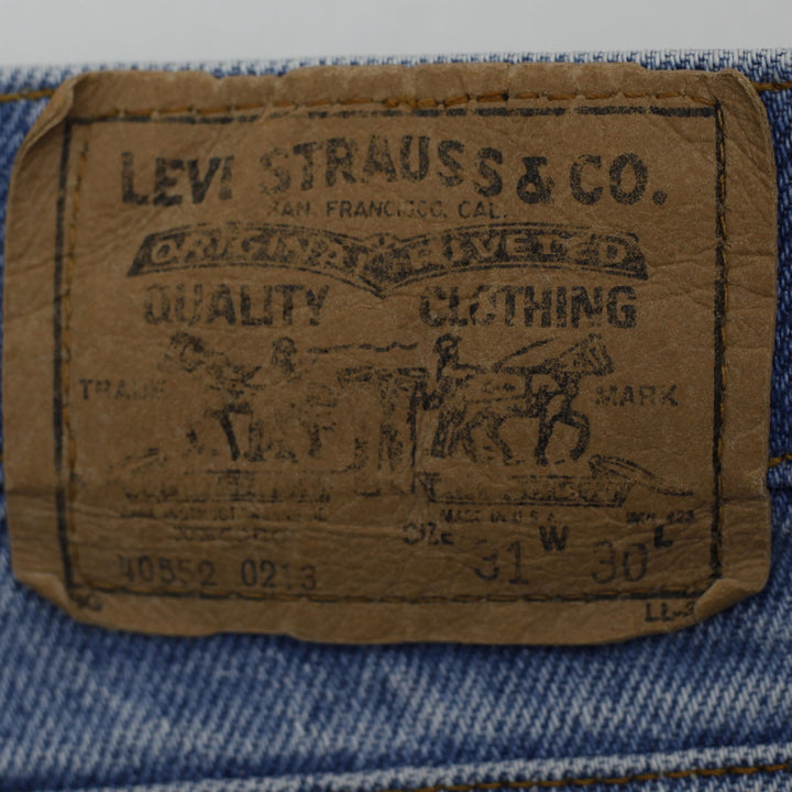 Vintage 80s Orange Tab Jeans 31x30 Made in USA 40552 Suspender Buttons Tapered