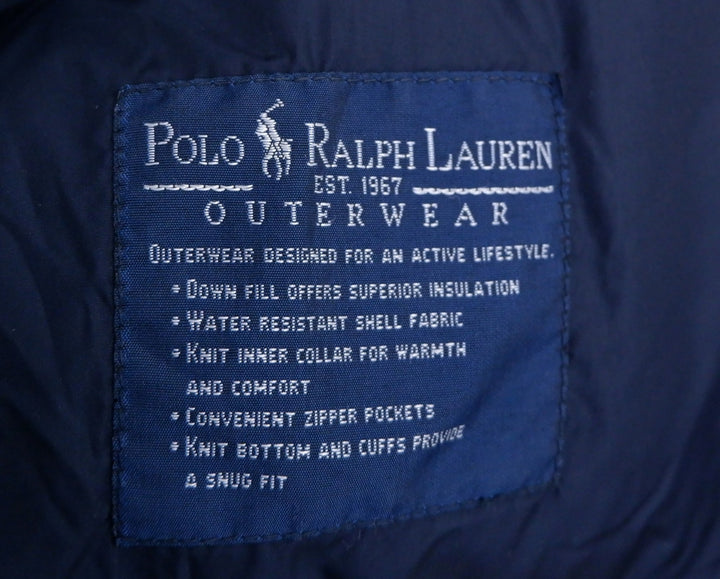 Vintage Mens Polo Ralph Lauren Puffer Jacket Beige Down Fill