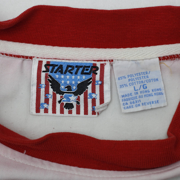 Vintage 90s Starter Chicago Bulls Pullover Jacket L | Migration_Jackets - Back View | Fashion Rerun