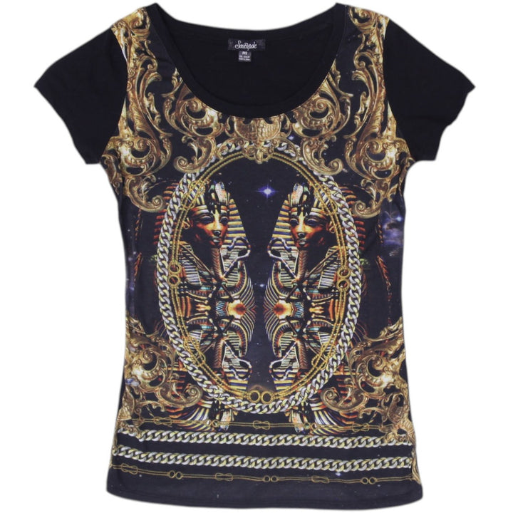 Y2K Ladies Southpole Baroque Egyptian Mirror Graphic Size M