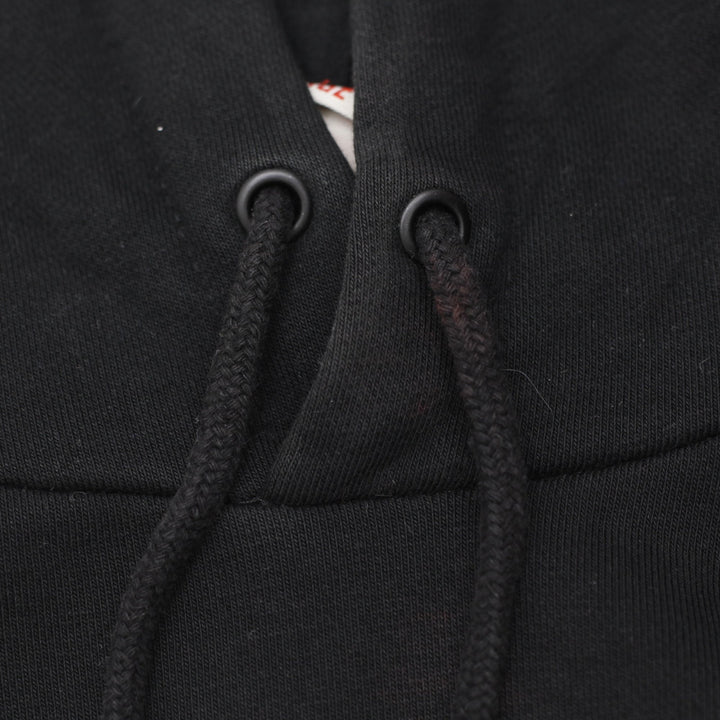 Mens Kappa Big Logo Fleece Pullover Hoodie Black XXL