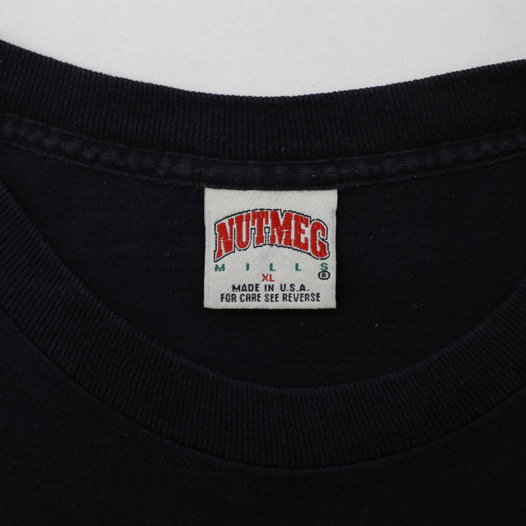 Vintage 90s USA Nutmeg Black NFL New York Giants Lawrence Taylor Made in USA | Migration_T-Shirts - Back View | Fashion Rerun