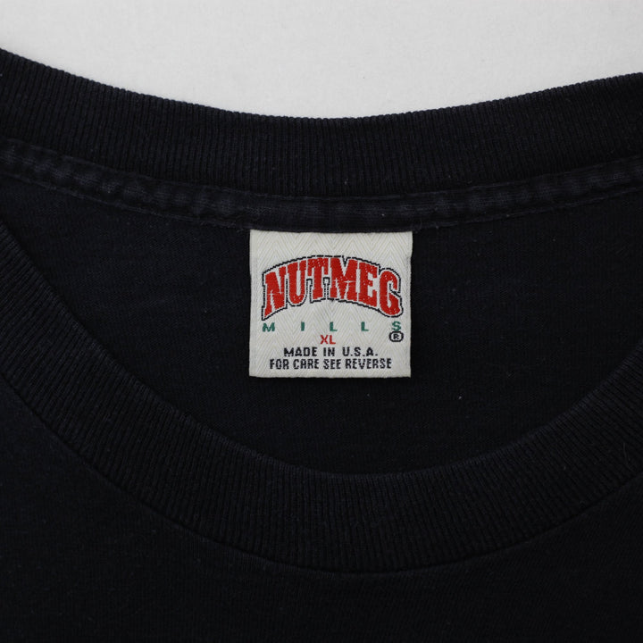 Vintage 90s USA Nutmeg Black NFL New York Giants Lawrence Taylor Made in USA | Migration_T-Shirts - Back View | Fashion Rerun
