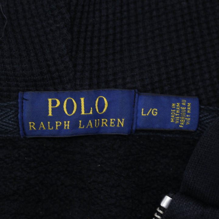 Mens Polo Ralph Lauren Hoodie Black Full Zip Classic Logo | Migration_Hoodies - Back View | Fashion Rerun