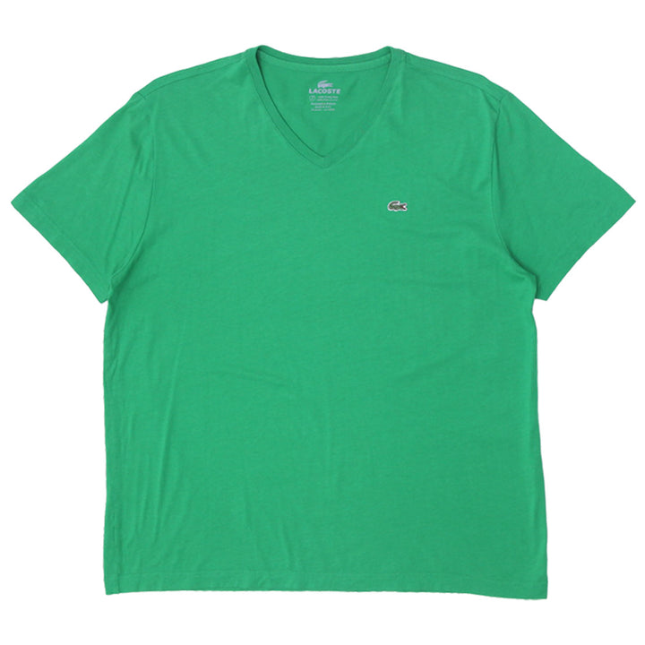Mens Lacoste V-Neck Green T-Shirt