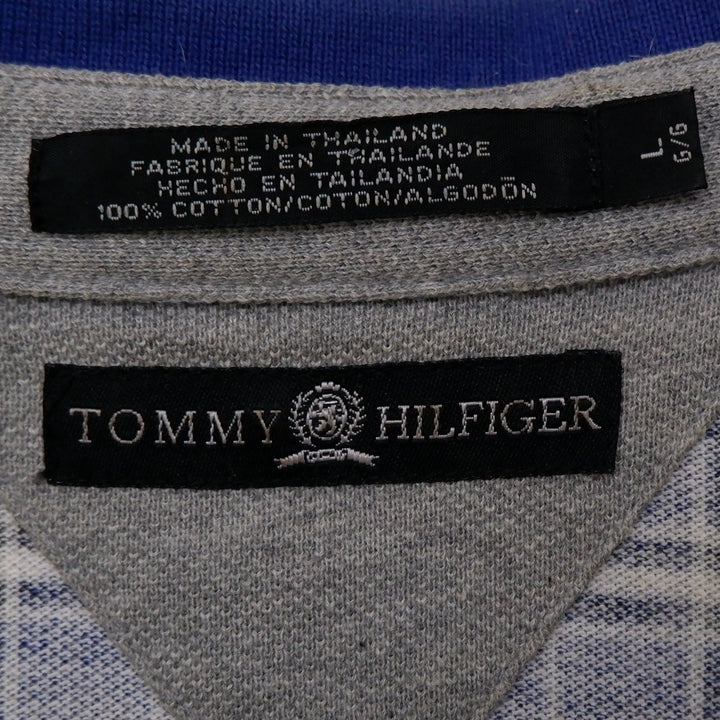 Vintage Tommy Hilfiger Plaid 100% Cotton Polo T-Shirt