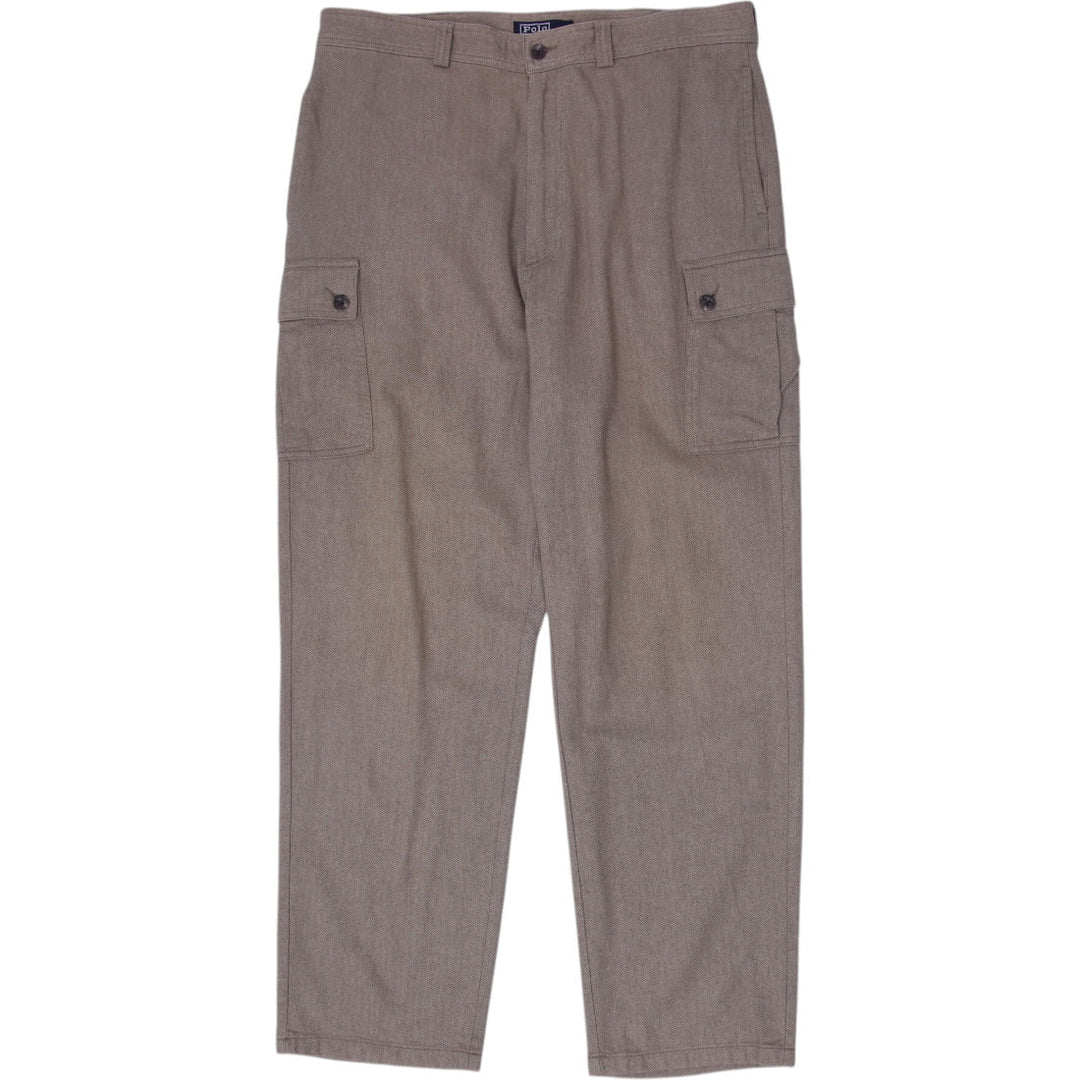 Mens Polo Ralph Lauren Herringbone Cotton Utility Cargo Pants Size 36x32