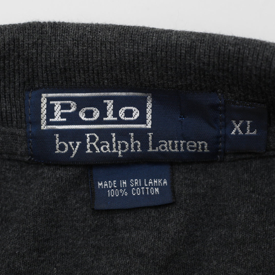 Mens Ralph Lauren Polo T-Shirt Dark Gray Cotton Classic Fit Size XL