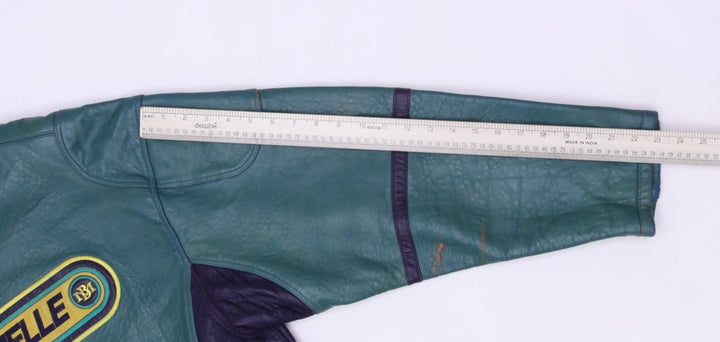 Vintage 90s Marc Buchanan Pelle Pelle Green Leather Jacket Size 42 | Migration_Jackets - View 13 | Fashion Rerun