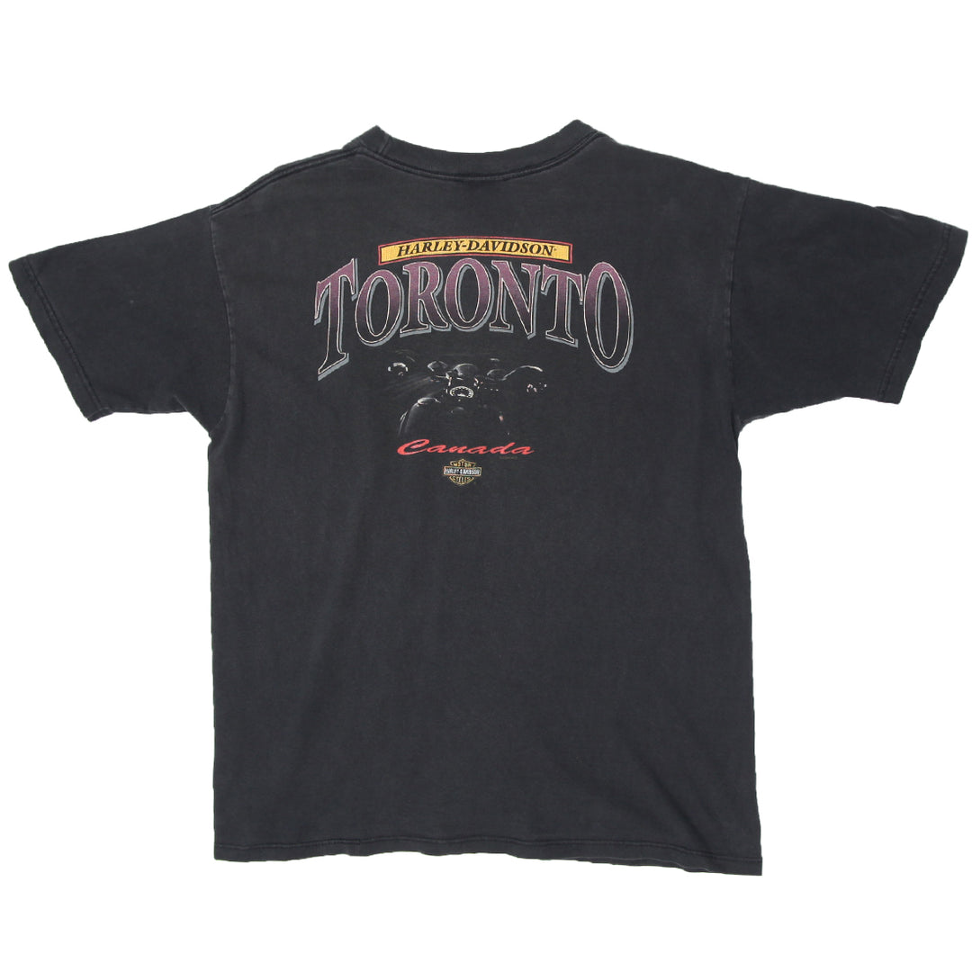 Vintage Harley Davidson Motorcycles Toronto Canada T-Shirt L | Migration_T-Shirts UAENAT20 - Side View | Fashion Rerun