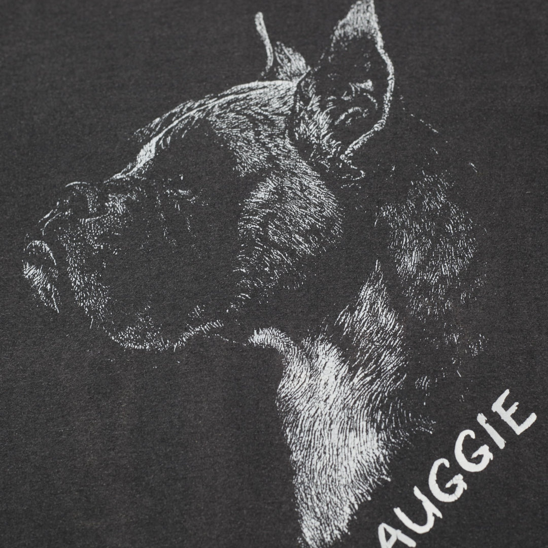Vintage 90s Mens Oneita Boxer Dog "Auggie" Graphic T-Shirt Size L