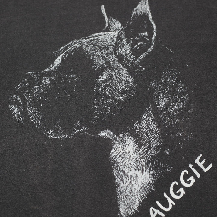Vintage 90s Mens Oneita Boxer Dog "Auggie" Graphic T-Shirt Size L