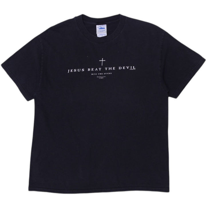 Vintage Mens Tennessee River T-Shirt Black Graphic Religious Cotton L | Migration_T-Shirts | Fashion Rerun