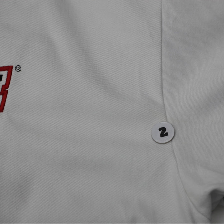 Mens Chase Authentics Racing Jacket White Green Black Pockets Logo