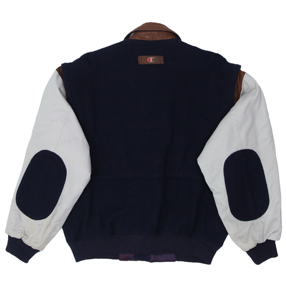 Vintage Champion USA Authentic Athletic Woolen Blend Bomber Jacket Size Medium - Fashion Rerun Vintage Migration_Jacket