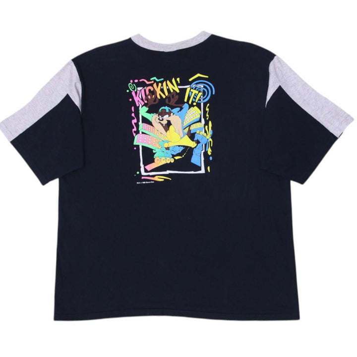 Vintage 1993 Artex T-Shirt Black Cartoon Graphic Warner Bros Made in USA Size XL | Migration_T-Shirts - Side | Fashion Rerun