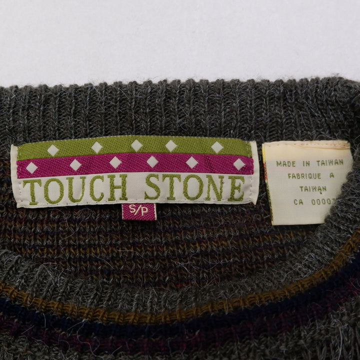Vintage Touch Stone Embroidered Golfer Knitted Sweater