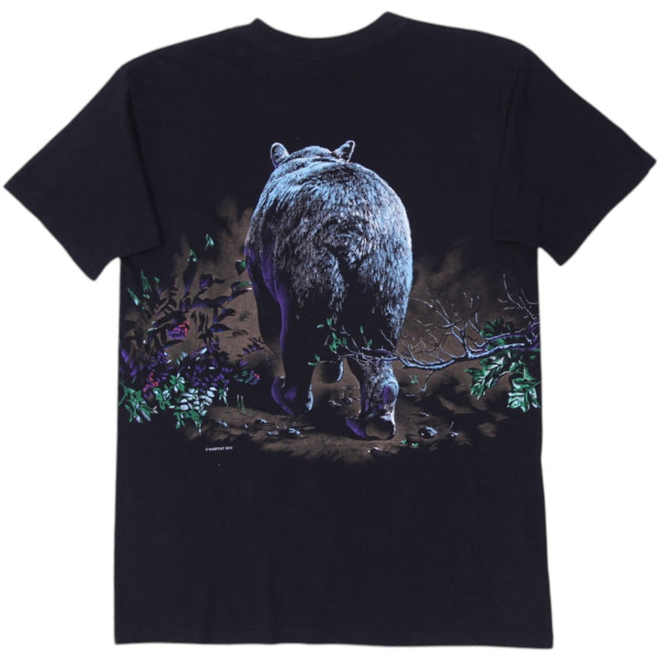 Vintage Habitat Black Bear Graphic T-Shirt Size L | Migration_T-Shirts - Side View | Fashion Rerun
