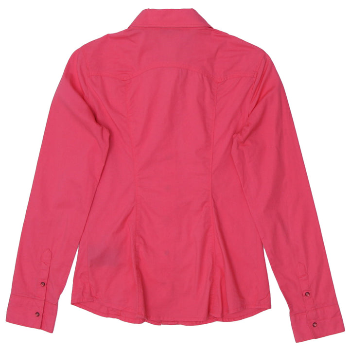 Ladies Guess Snap Button Long Sleeve Blouse
