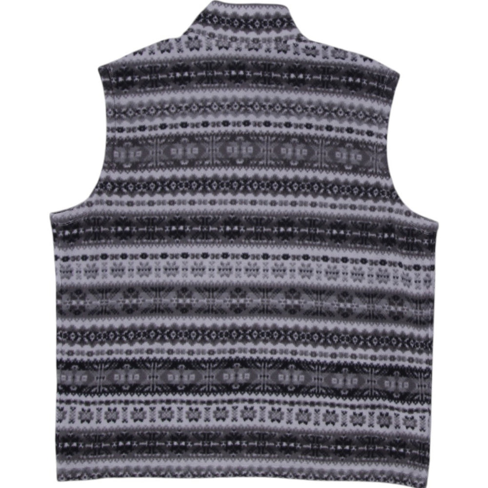 Mens Ralph Lauren Golf Gray Patterned Fleece Full Zip Vest Size XL | Migration_Vests - Side View | Fashion Rerun