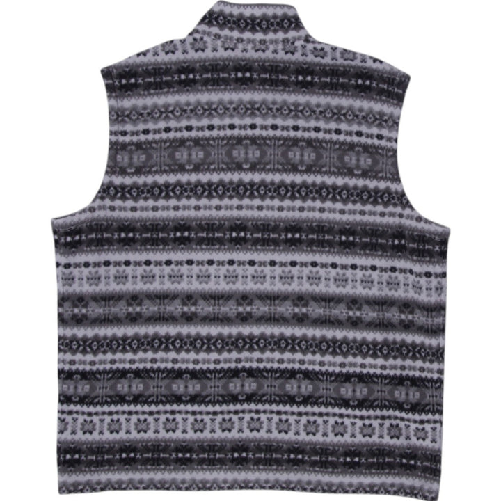 Mens Ralph Lauren Golf Gray Patterned Fleece Full Zip Vest Size XL | Migration_Vests - Side View | Fashion Rerun