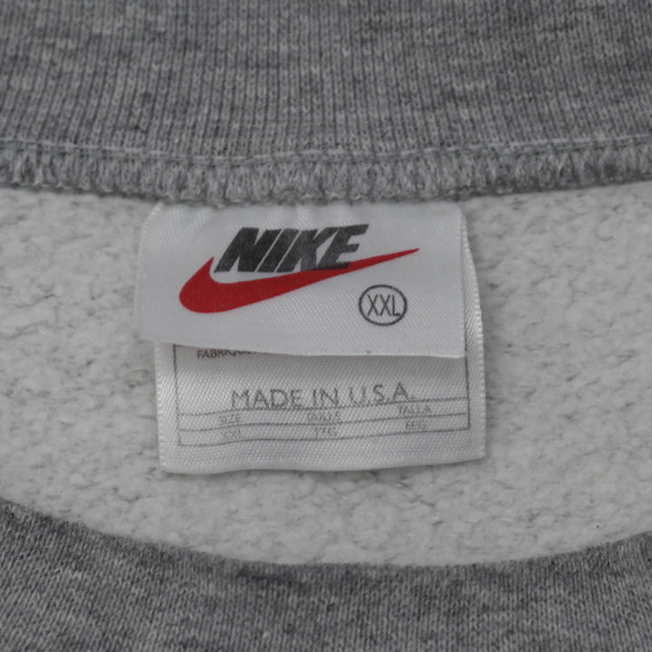 90's Vintage Nike Swoosh Embroidered Crewneck Sweatshirt Gray Made in USA - Fashion Rerun Vintage Migration_Sweaters