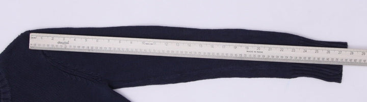 Vintage Polo Jeans Co. Ralph Lauren Navy Cotton American Flag Knitted Sweater