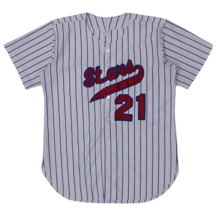 Vintage Stars 21 Striped Baseball Jersey