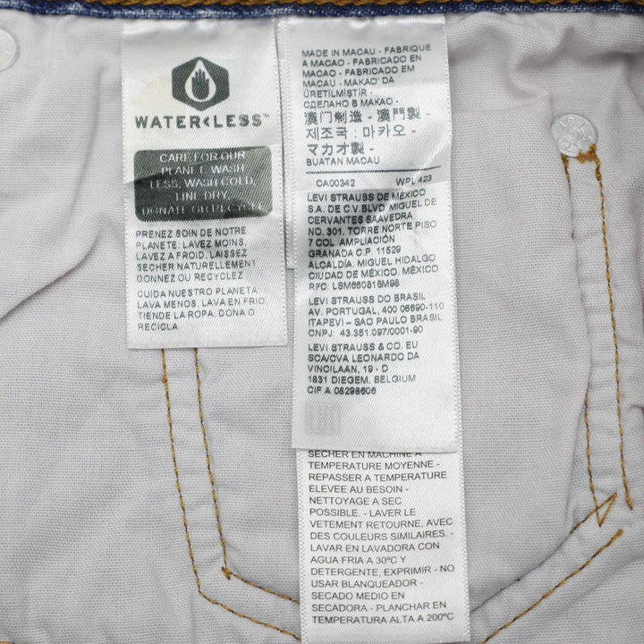 Ladies Levis 501 Water<Less Mid-Thigh High-Rise Denim Shorts Size W32