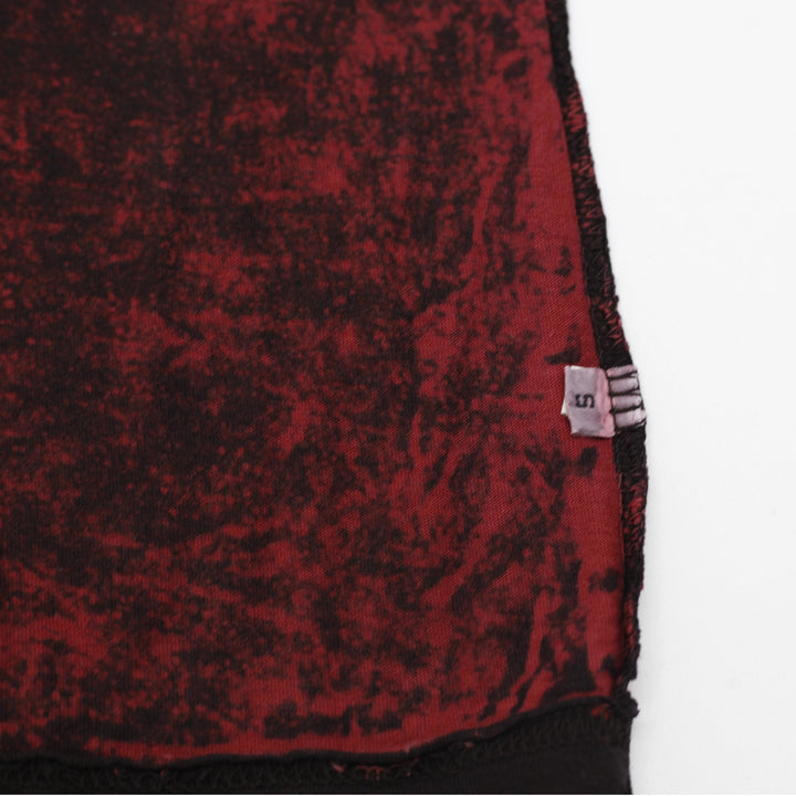 Y2K Mens Affliction Standard Series Reversible Graphic Tee Red Black Lava Wash