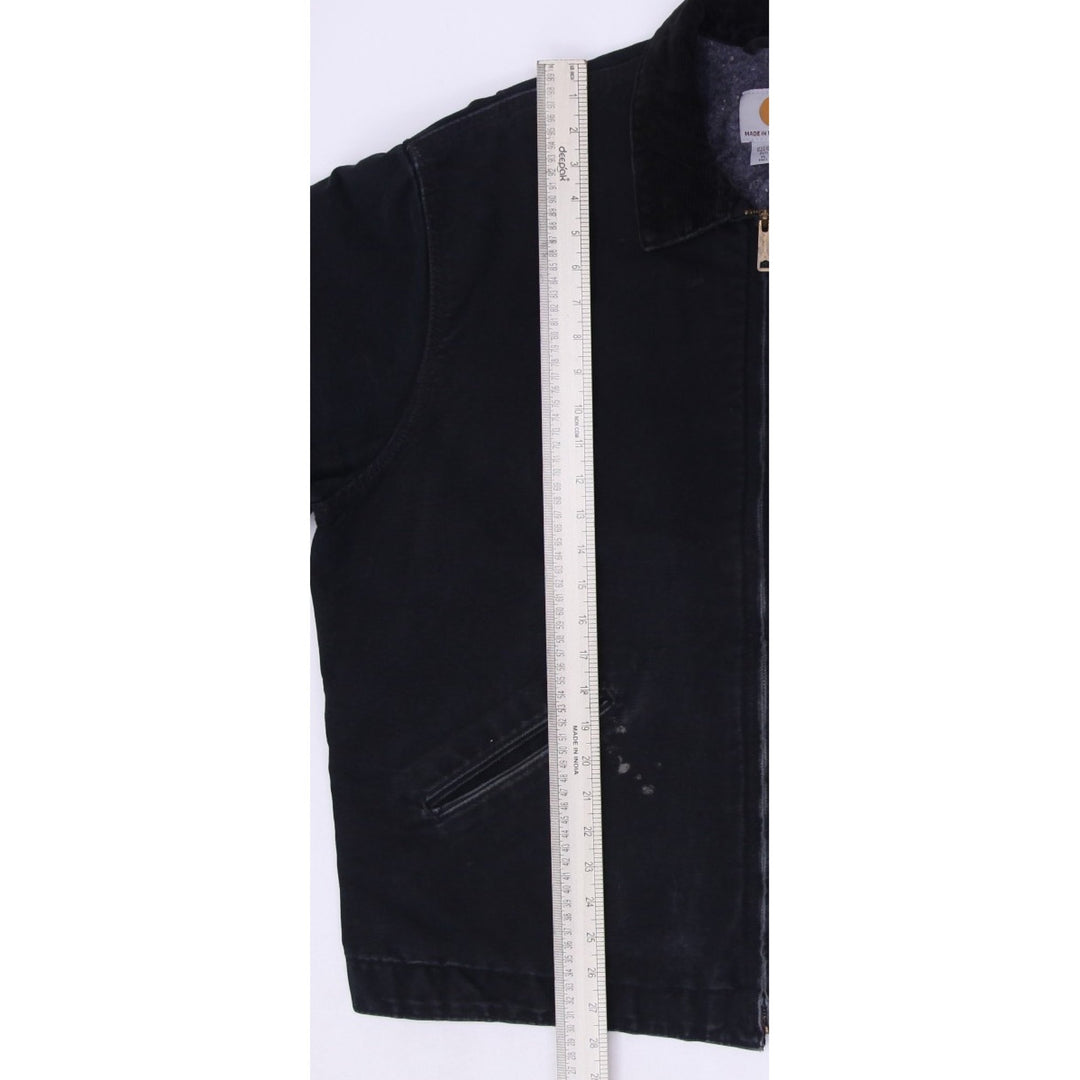 Mens Carhartt J001-BLK Duck Detroit USA Blanket Lined Jacket XL