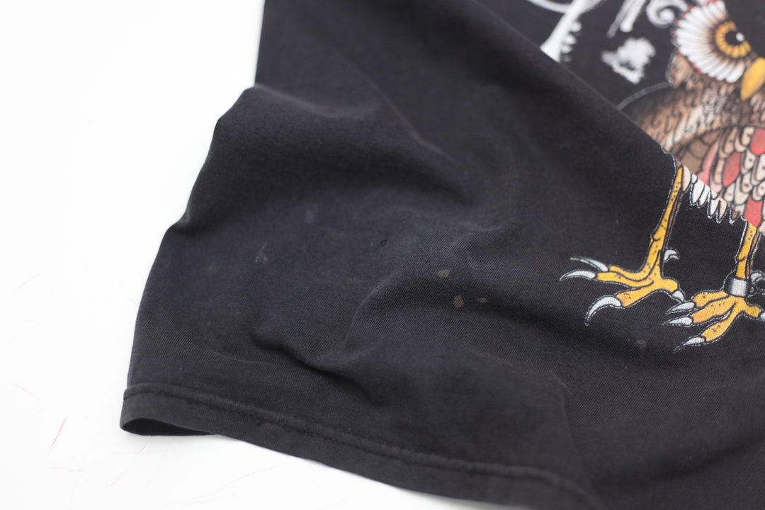 Stussy Neighborhood Owl T-Shirt Black Boneyards L