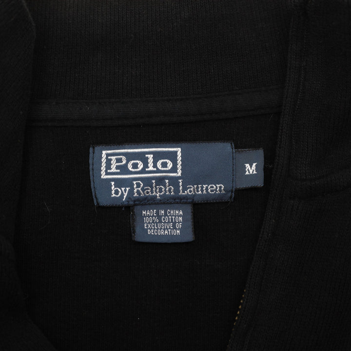 Mens Polo Ralph Lauren Black Quarter Zip Sweater Size M