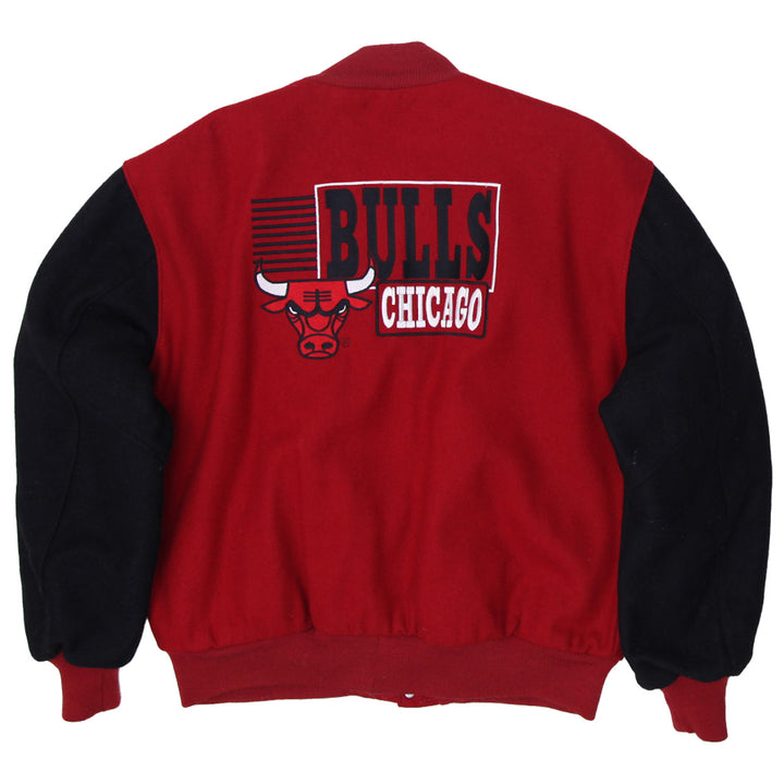 Vintage Chicago Bulls Wool Varsity Jacket Coat DeLong Made in USA